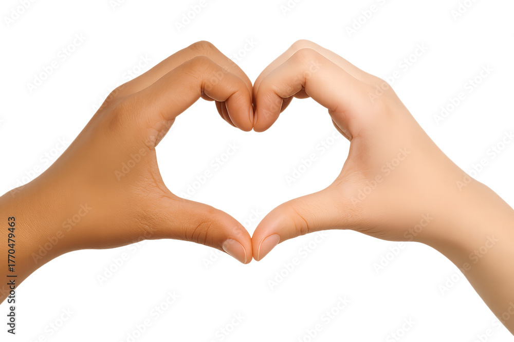 Fototapeta premium heart shape made of hands