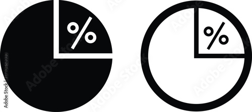 Ratio icon. Graphic template symbol. Represents financial analysis sign
