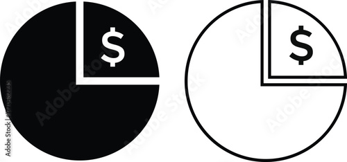 Ratio icon. Graphic template symbol. Represents financial analysis sign

