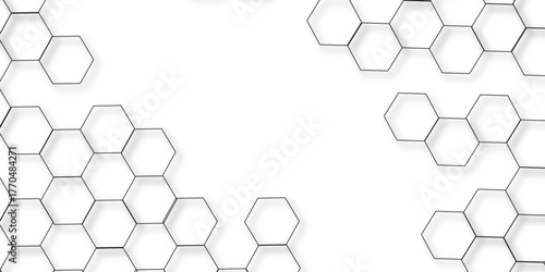 Geometric abstract hexagon technology background.. Abstract honeycomb background.. Vector illustration of hexagons pattern, Creative idea for medical technology or science design.