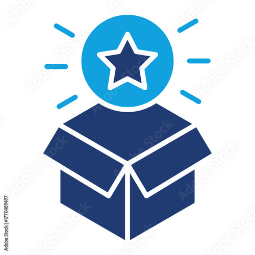 Novelty Flat Blue Icon