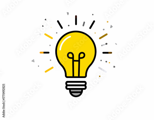 Bright Idea A Glowing Light Bulb Symbolizing Innovation and New Concepts