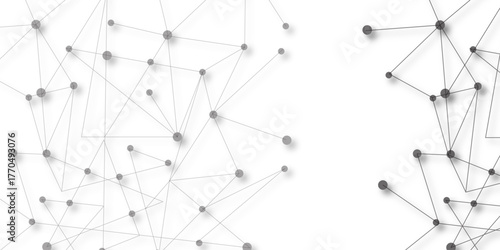 A beautiful Chaotic abstract line seamless pattern .Technology black illustration . Connected lines with dots .graphic background dots with connections for your design, illustration