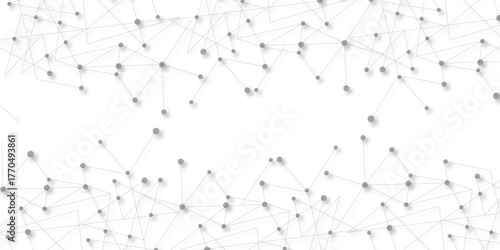 A beautiful Chaotic abstract line seamless pattern .Technology black illustration . Connected lines with dots .graphic background dots with connections for your design, illustration