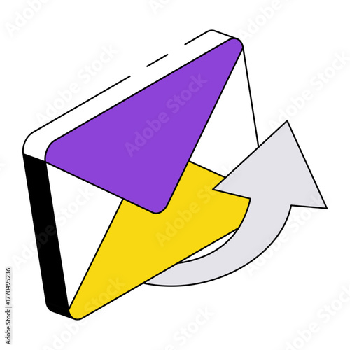 Perfect design icon of send mail