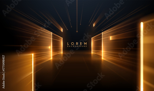 Golden light elements with motion effect