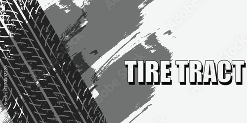 trend eye catching dirty tire track pattern grunge texture banner vector illustration.  eps 10