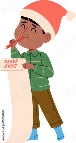 Child Writing Santa Letter