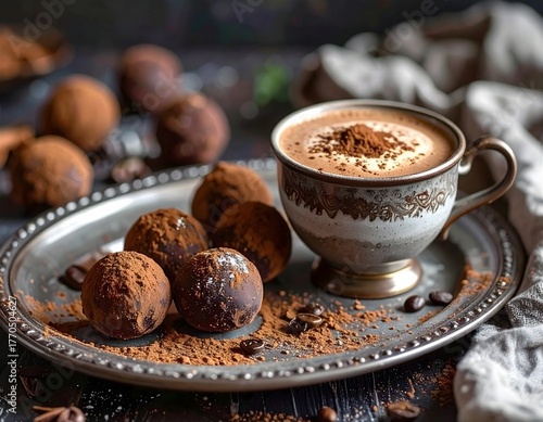 Köstliche Trüffel mit Kakao und Sahne