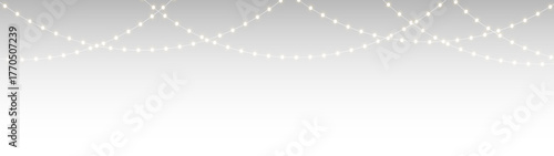 png decorative festive garland light string with glowing bulbs, isolated on transparent vector background for christmas, new year, or celebration event illustration