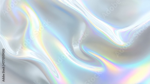 white background, white gradient color holographic wave