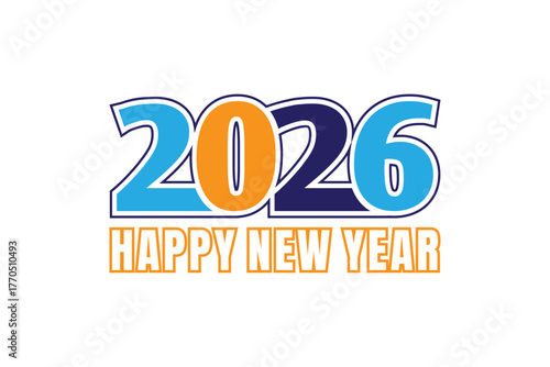 Happy new year Golden text background Design.