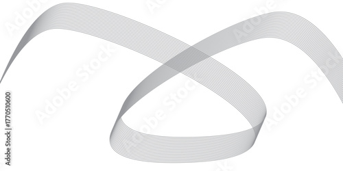 A 3D rendered illustration of a red ribbon symbol for cancer awareness