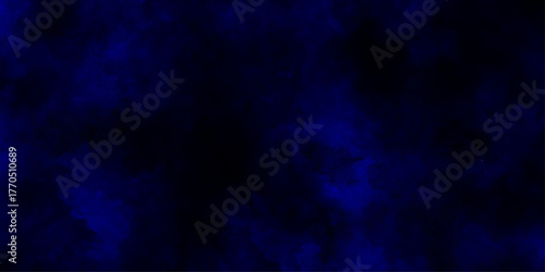 Dark blue background with clouds, Light ink canvas for modern creative grunge design brush painted blue background used in weeding card, grungy background for decoration