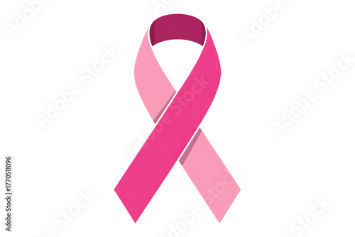 Breast Cancer Awareness Ribbon isolated on transparent background 