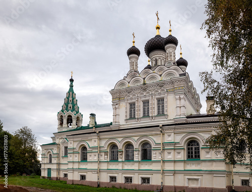 Church of the Holy Trinity. Temple on Parusinka. Ivangorod, Leningrad region, Russia