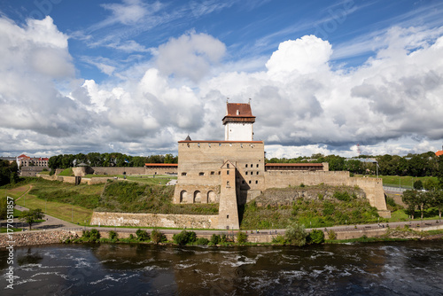 Hermann Castle or Narva Fortress on a sunny summer day. Estonia