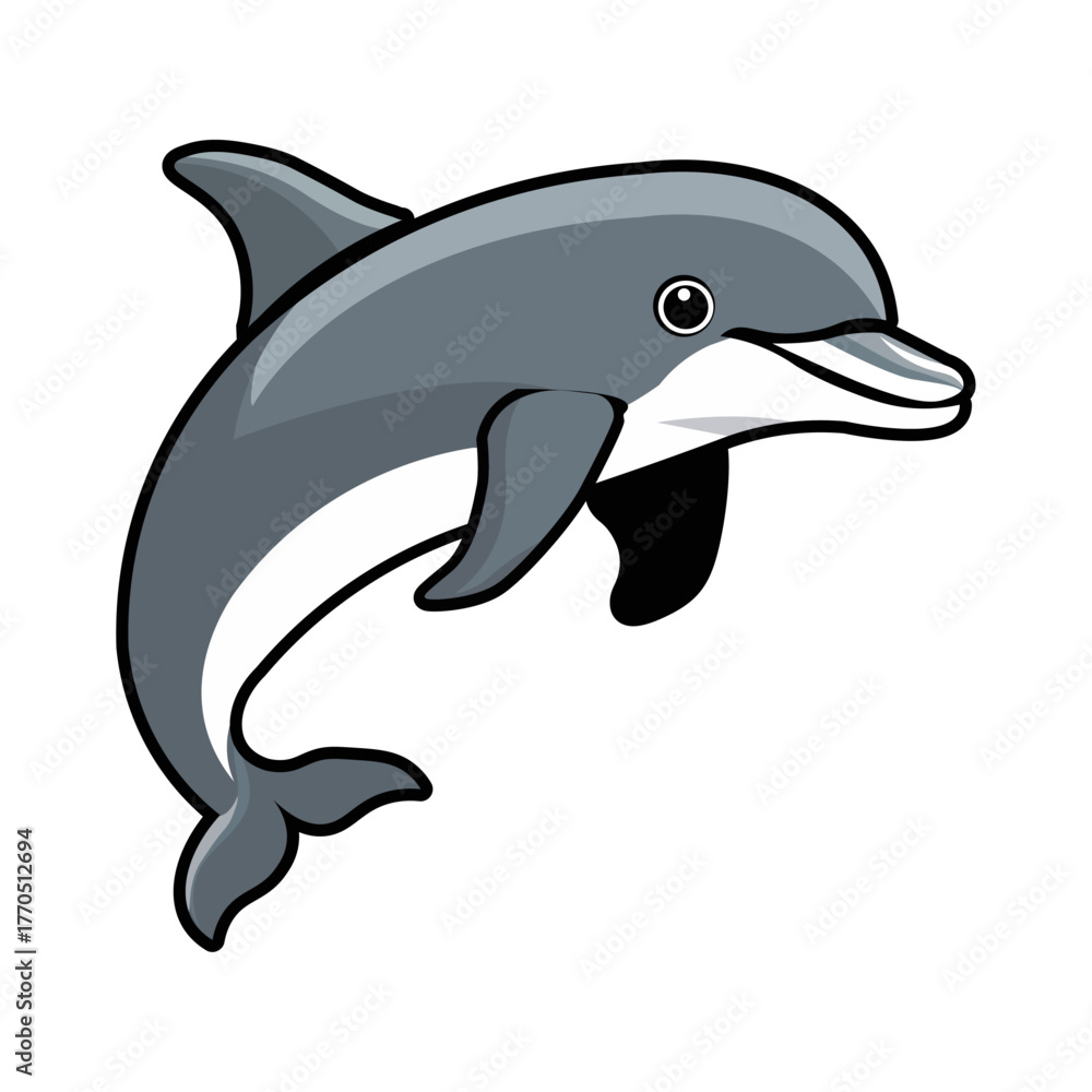 Naklejka premium Dolphin vector for t shirt design.