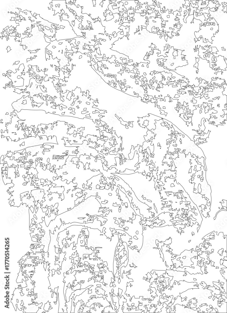 Fototapeta Complex fractal texture created from branching and repeating outlines forming self-similar structural variations.