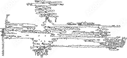 Linear wave texture featuring flowing curved outlines that form rhythmic undulating patterns.