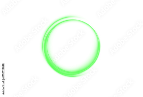 Deep emerald halo glows softly around circular shape. Gentle illumination adds elegance and futuristic feel. PNG perfect for decorative or digital layers.
