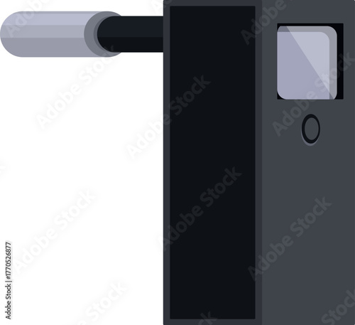Parking barrier gate allowing access with automatic number plate recognition