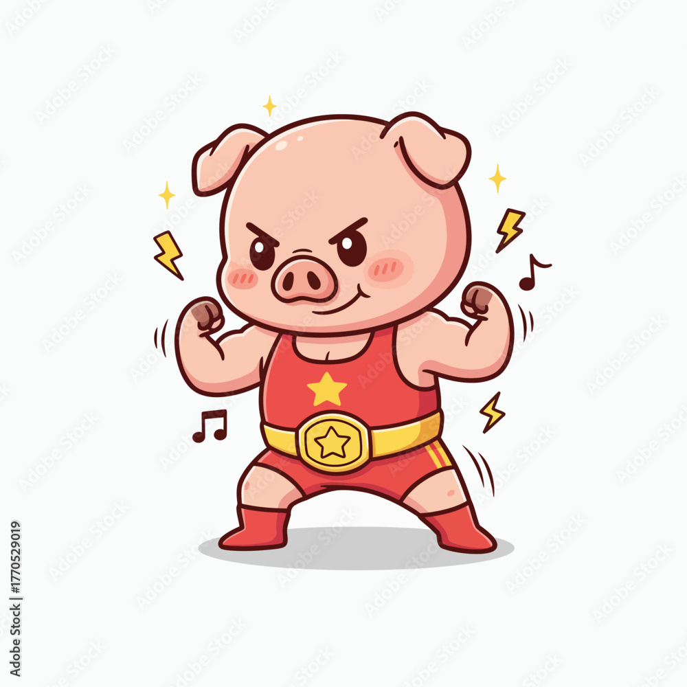Obraz premium very cool cute pig design