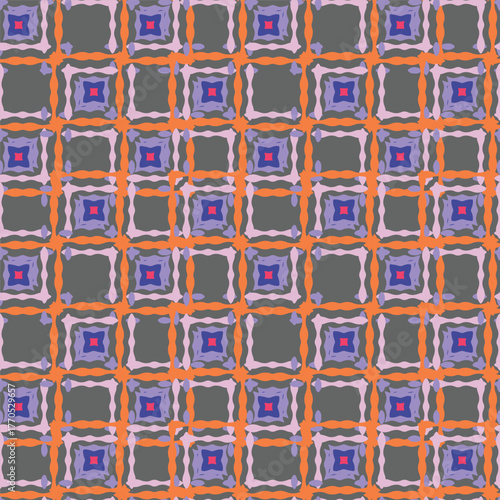 Textile motif seamless pattern. Abstract line shape geometric motif basic pattern continuous background. Man shirt all over print block. 