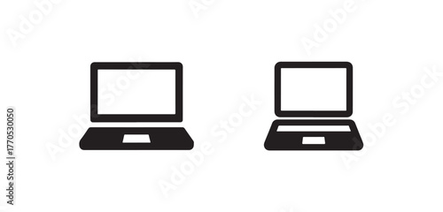 Laptop flat icon, simple laptop symbol icon, laptop icon collection, Vector illustration EPS 10.
