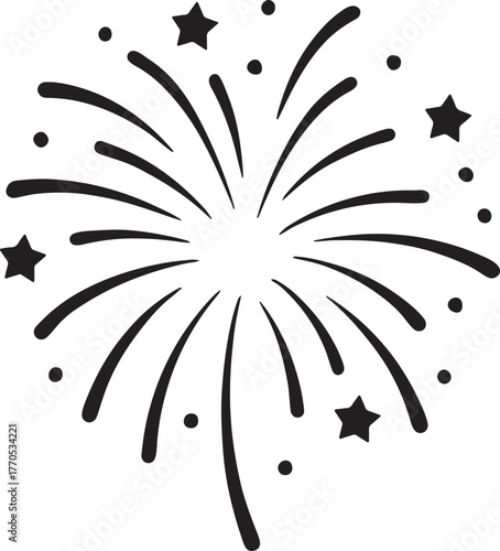  fireworks silhouette vector