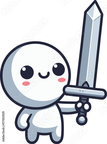 剣を持つ人のイラスト