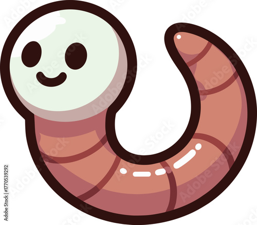 にっこり笑顔のかわいいミミズ