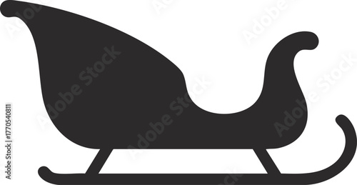 festive Christmas santa claus sleigh on white background