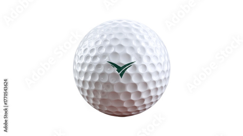 White Golf Ball on white Background – Sports Equipment and Precision Concept