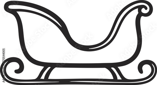 festive Christmas santa claus sleigh on white background