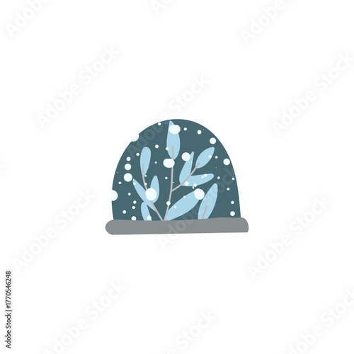 Christmas snow globe gift with falling snowflakes, magical and decorative holiday keepsake.