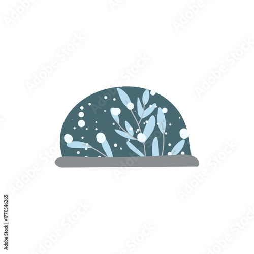 Christmas snow globe gift with falling snowflakes, magical and decorative holiday keepsake.