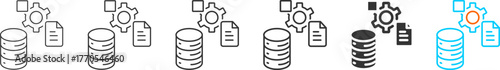 Dataset icon set multiple style collection	
