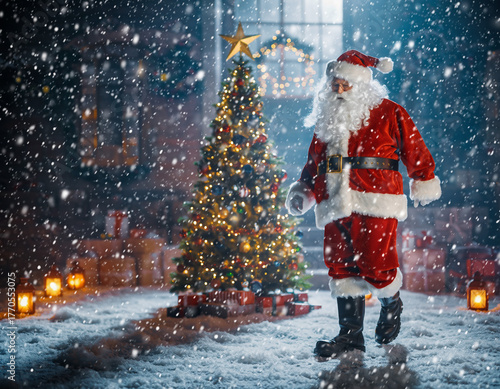 santa claus with gifts