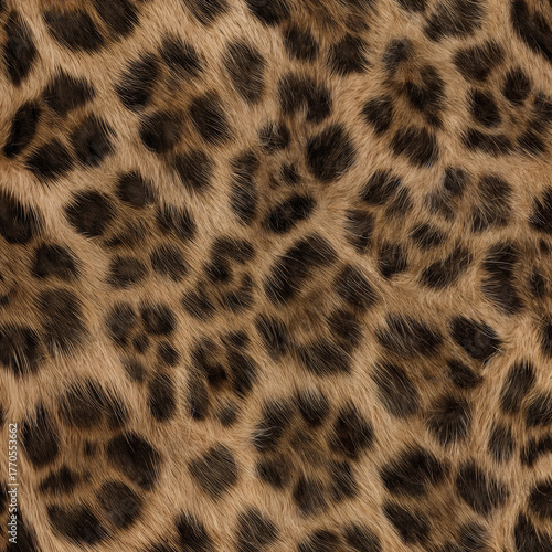 Detailed Leopard Fur Texture for Fashion and Wild Animal Print Backgrounds - Generative AI
