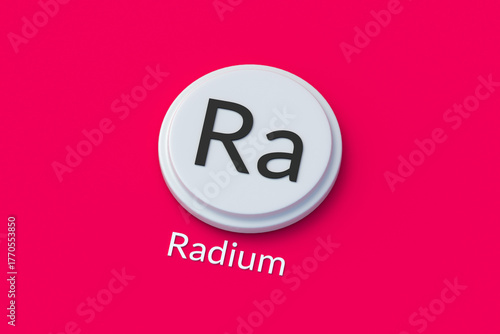 Billede på lærred Ra, radium chemical element of periodic table. 3d render