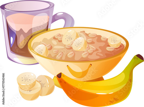 Oat Breakfast with Coffee