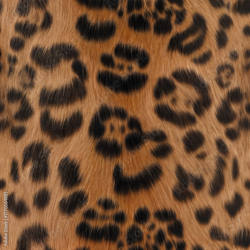 Detailed Leopard Fur Texture for Fashion and Wild Animal Print Backgrounds - Generative AI
