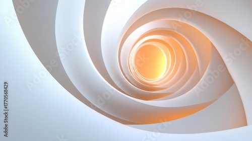 Fototapeta Naklejka Na Ścianę i Meble -  abstract spiral tunnel with light