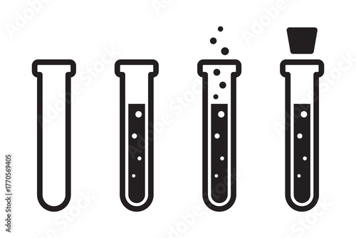 Chemistry laboratory flask icon. Laboratory test liquid sign. Vector illustration