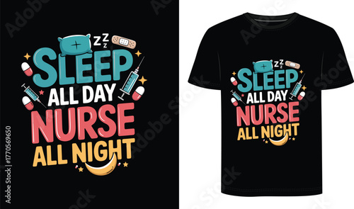 Wallpaper Mural Sleep All Day Nurse All Night T Shirt Design Torontodigital.ca