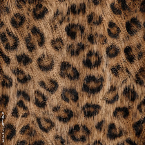 Detailed Leopard Fur Texture for Fashion and Wild Animal Print Backgrounds - Generative AI
