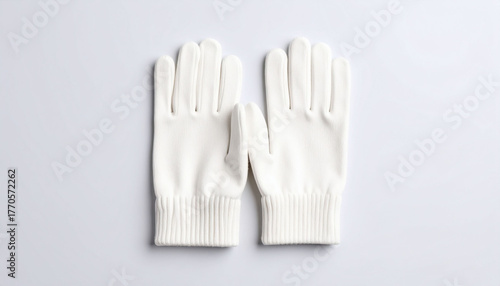 Elegant White Gloves Flat Surface