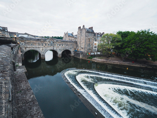 Beautiful view of River Avon in Bath England