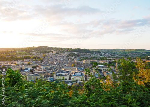 Landscape of Bath in England 
